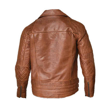 Mens Brown Biker Leather Jacket