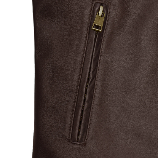 Mens Michael Jordan Brown Leather Jacket