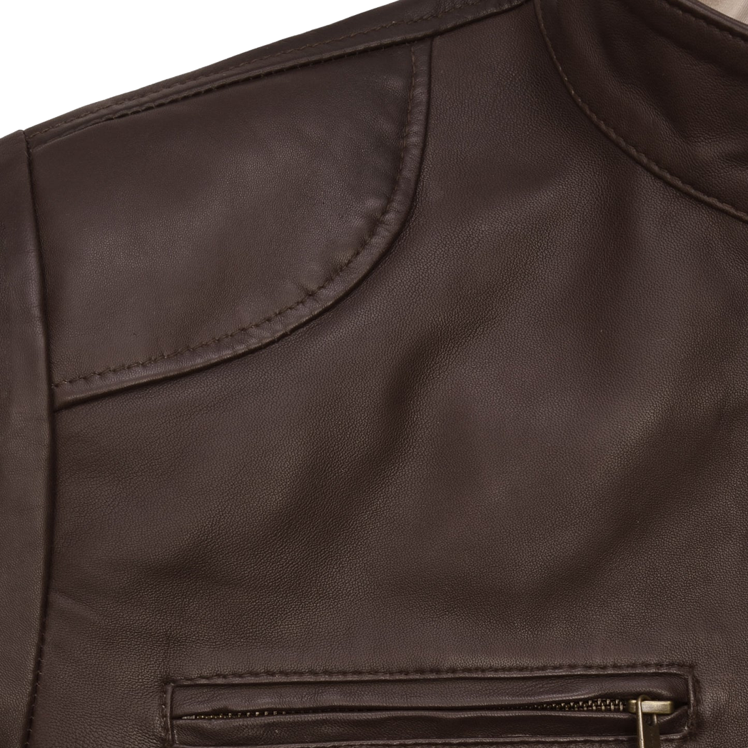 Mens Michael Jordan Brown Leather Jacket