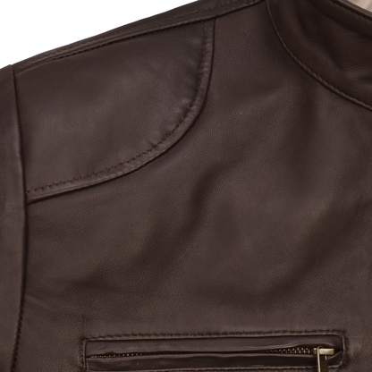 Mens Michael Jordan Brown Leather Jacket