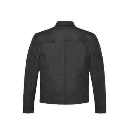 Mens Pierce Brosnan The Out-laws Black Leather Jacket
