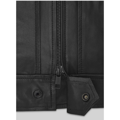 Mens Pierce Brosnan The Out-laws Black Leather Jacket