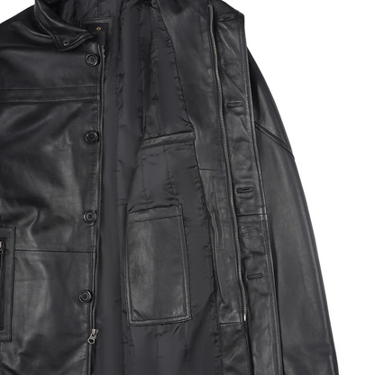 Men’s Real Lambskin Leather Car Coat