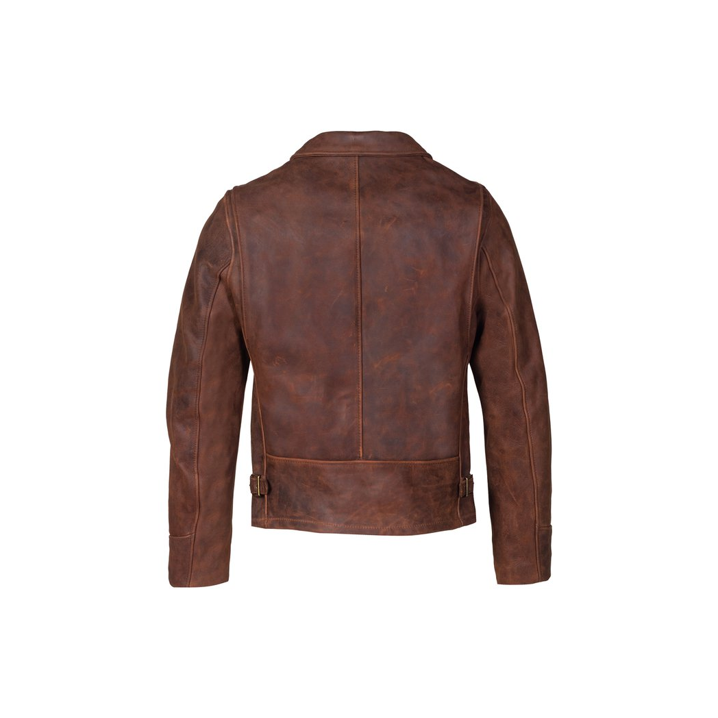 Mens Oiled Nubuck Brown Leather Jacket