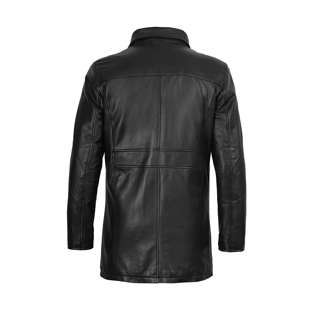 Men’s Real Lambskin Leather Car Coat