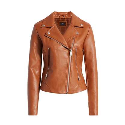 Womens Real Brown Leather Jacket