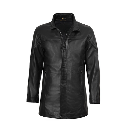Men’s Real Lambskin Leather Car Coat