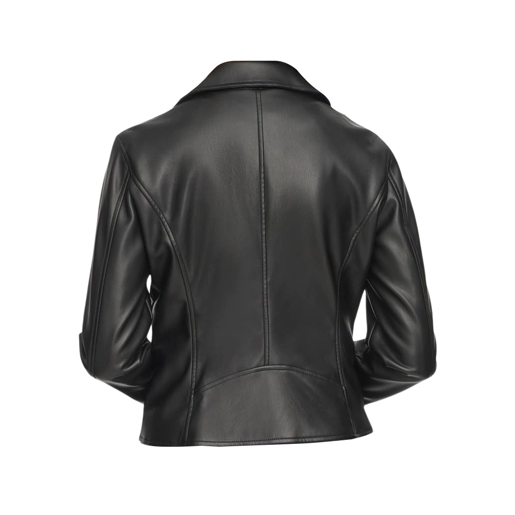 Womens Real Leather Biker Jacket