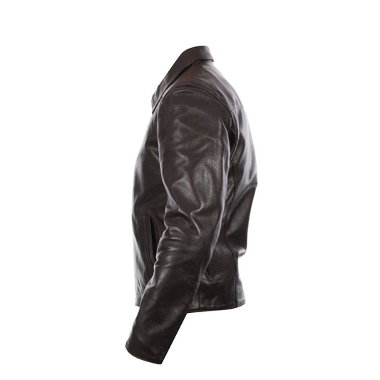 Men Brown Italian Real Leather Jacket