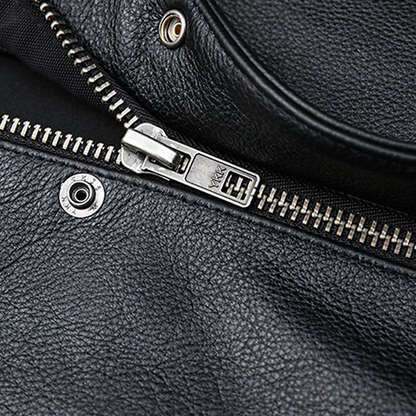Men’s Gilet Black Leather Vest
