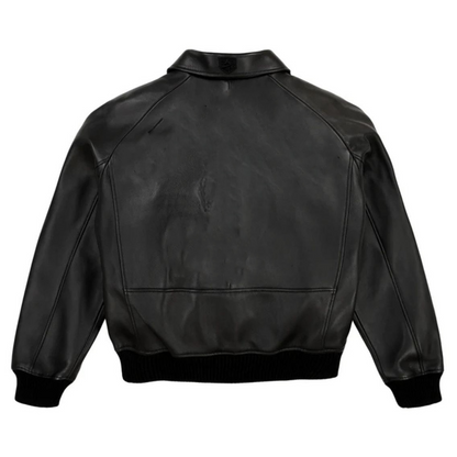 Men’s Icon Solid Black Leather Jacket