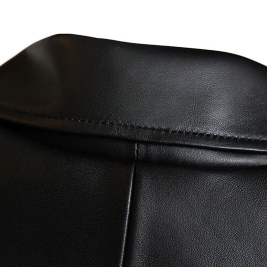 Men’s Icon Solid Black Leather Jacket