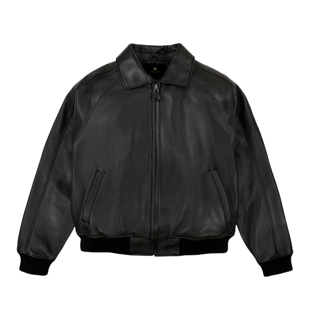 Men’s Icon Solid Black Leather Jacket