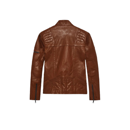 Men’s Brown Cruiser Biker Leather Jacket