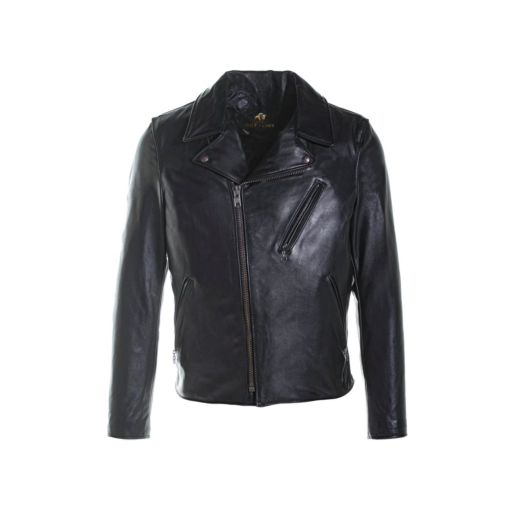 Men’s Light Weight Cowhide Motorcycle Jacket
