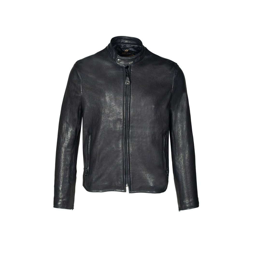 Men’s Black Tanned Lambskin Cafe Racer Jacket