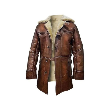 Bane Coat of Batman Dark Knight in Real Leather