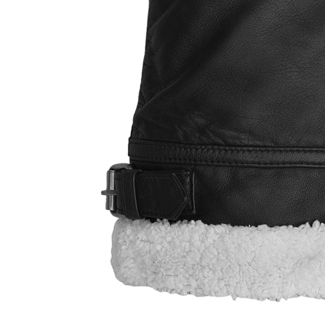 Mens B3 Aviator Black Leather Jacket