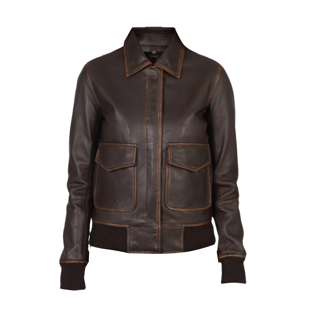 Women A-2 Brown Leather Jacket