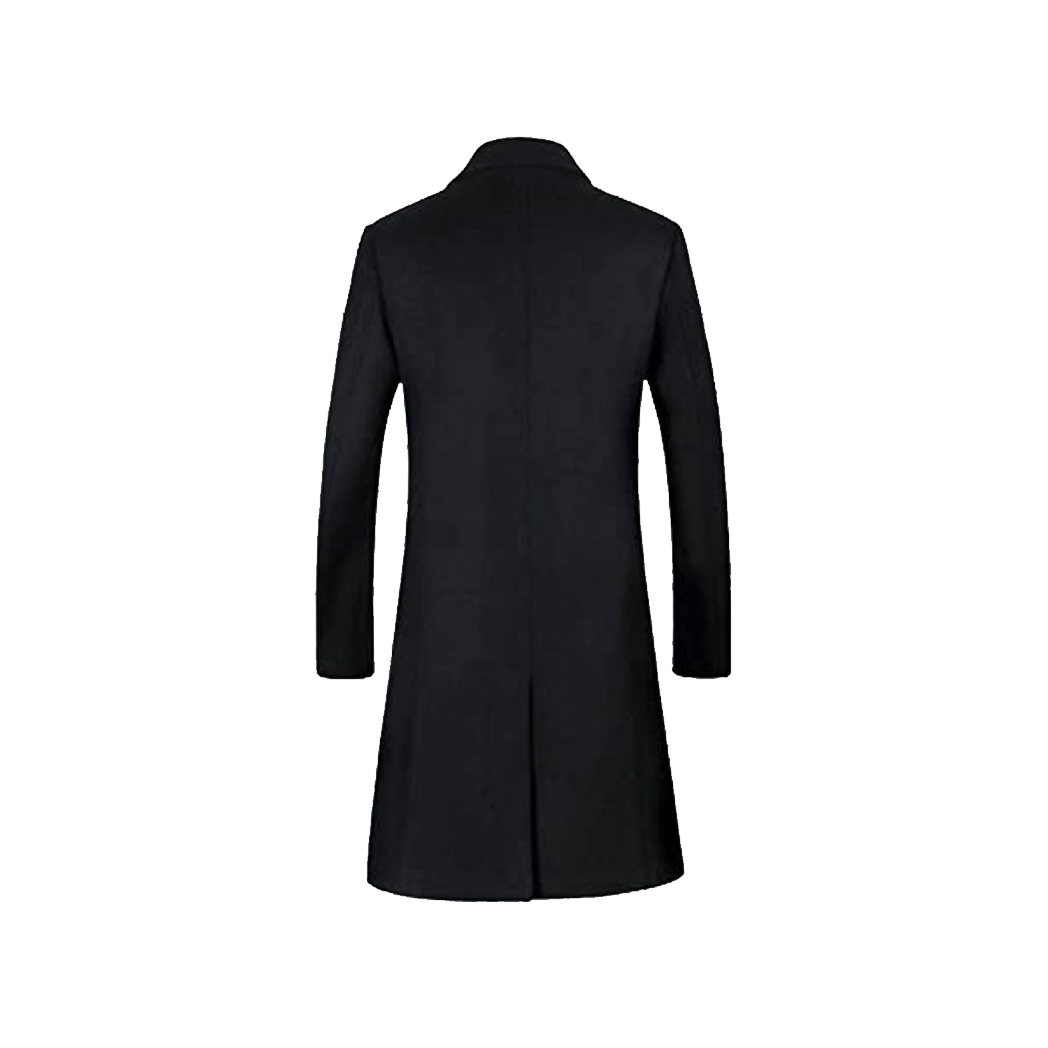 Winter Mens Black Gentlemen Trench Coat