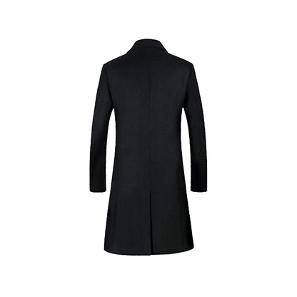 Winter Mens Black Gentlemen Trench Coat