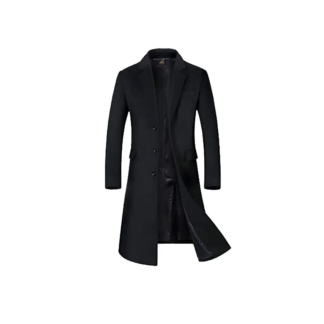 Winter Mens Black Gentlemen Trench Coat