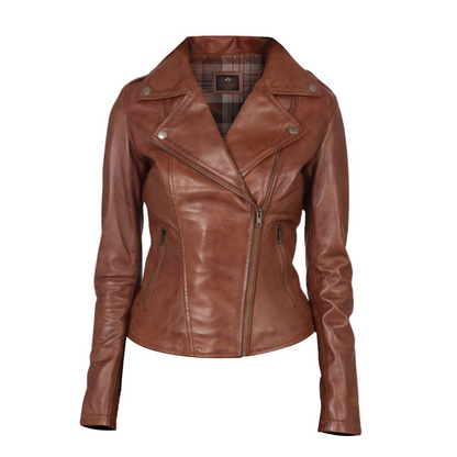 Women Elegant Asymmetrical Moto Jacket