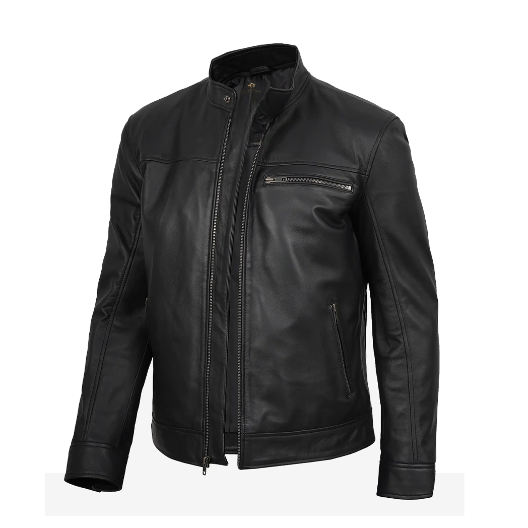 Men’s Bickford Black Leather Jacket
