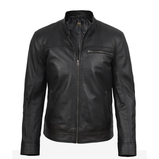 Men’s Bickford Black Leather Jacket