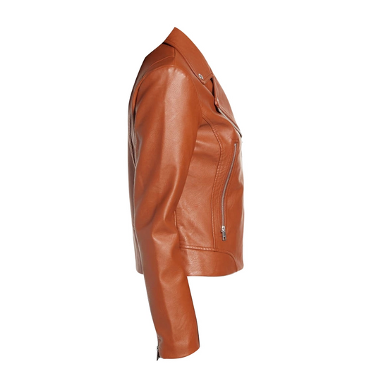 Women Real Brown Leather Jacket