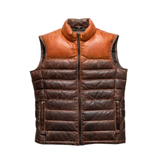 Men’s Bridger Leather Down Puffer Vest