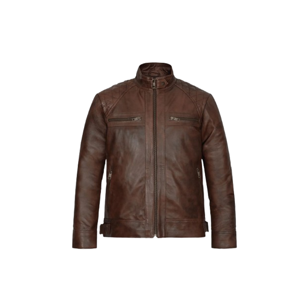 Mens Spanish Brown Leather Jacket