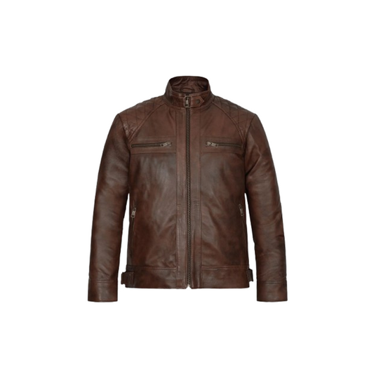 Mens Spanish Brown Leather Jacket