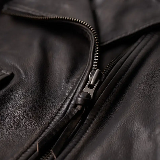 Women Cropped Biker Leather Jacket