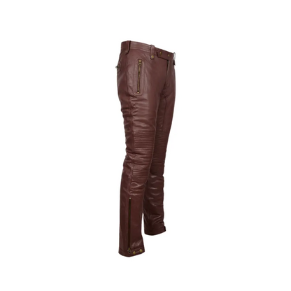 Mens Outfit Brown Leather Pants