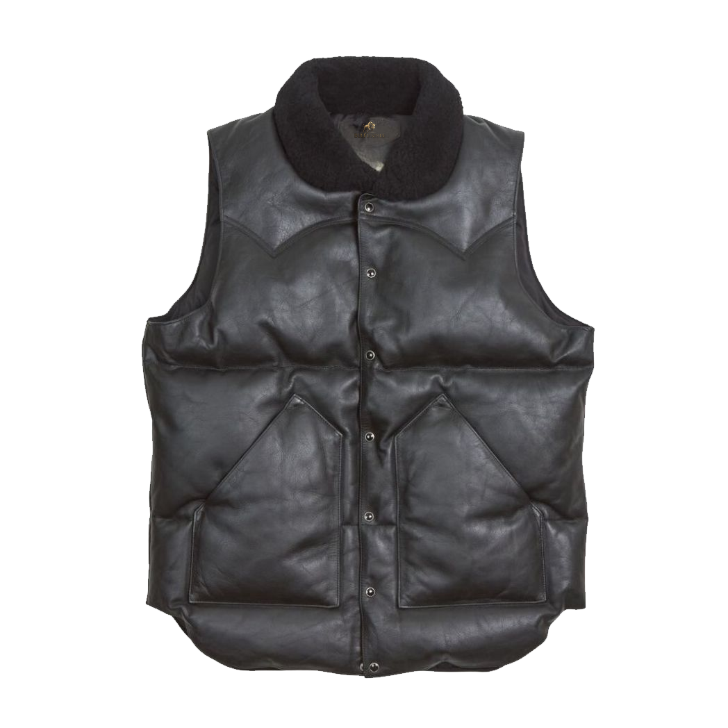 Mens Sherpuff Black Puffer Vest