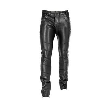 Mens Stylish Black Leather Pants