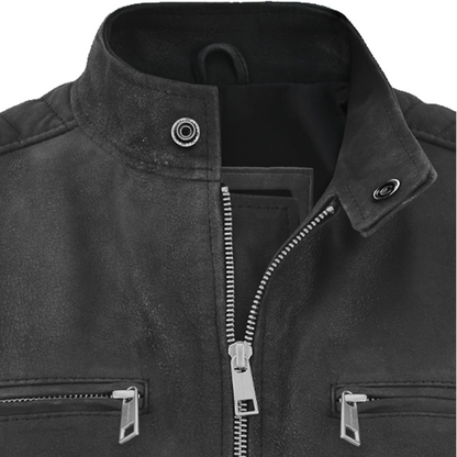 Men Scott Adkins Accident Man Leather Jacket