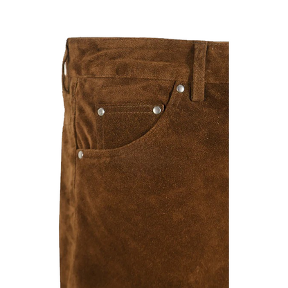 Women's Biker Style Suede Leather Pants