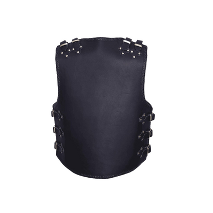 Mens Stylish with Adjustable Buckles Leather Vest