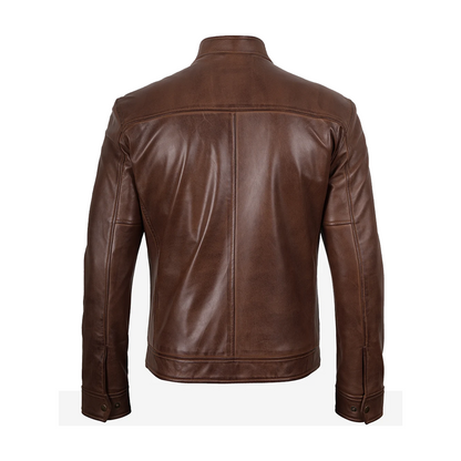 Mens Real Leather Biker Leather Jacket