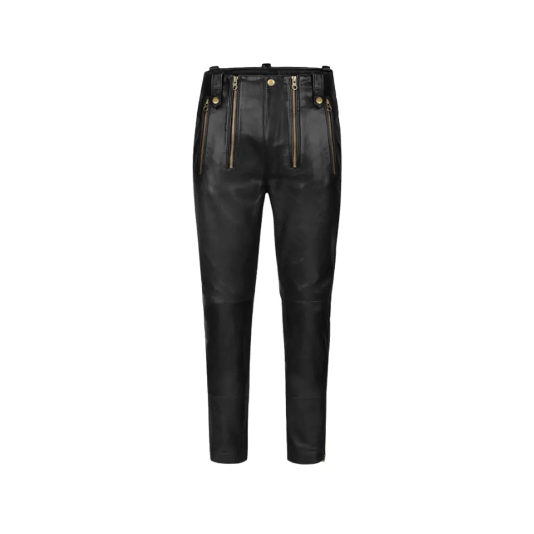 Women’s Slim Fit Anchor Genuine Leather Pants