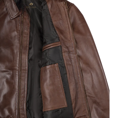 Mens Real Leather Biker Leather Jacket
