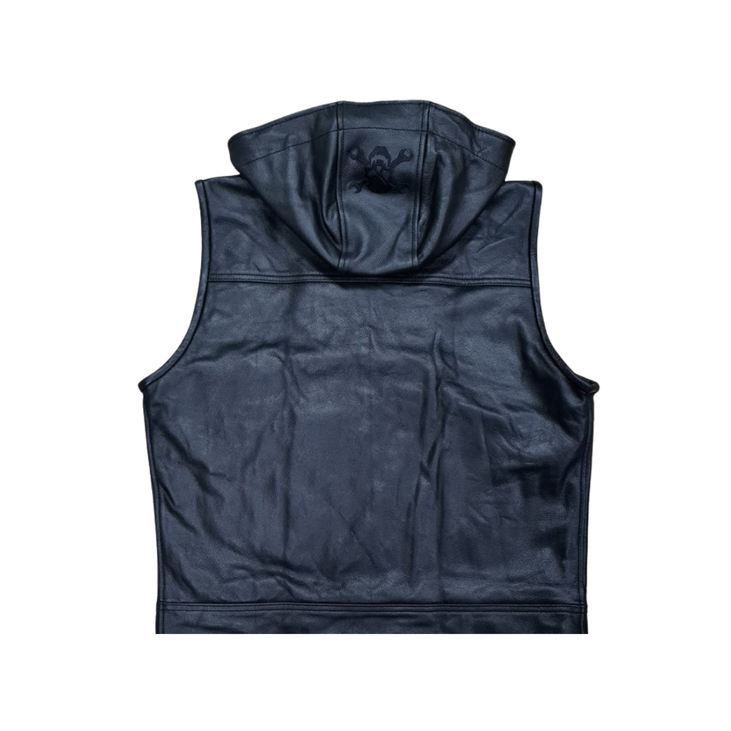 Svarog Black Leather Vest