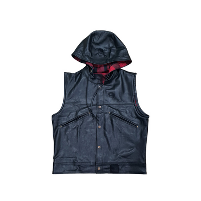 Svarog Black Leather Vest