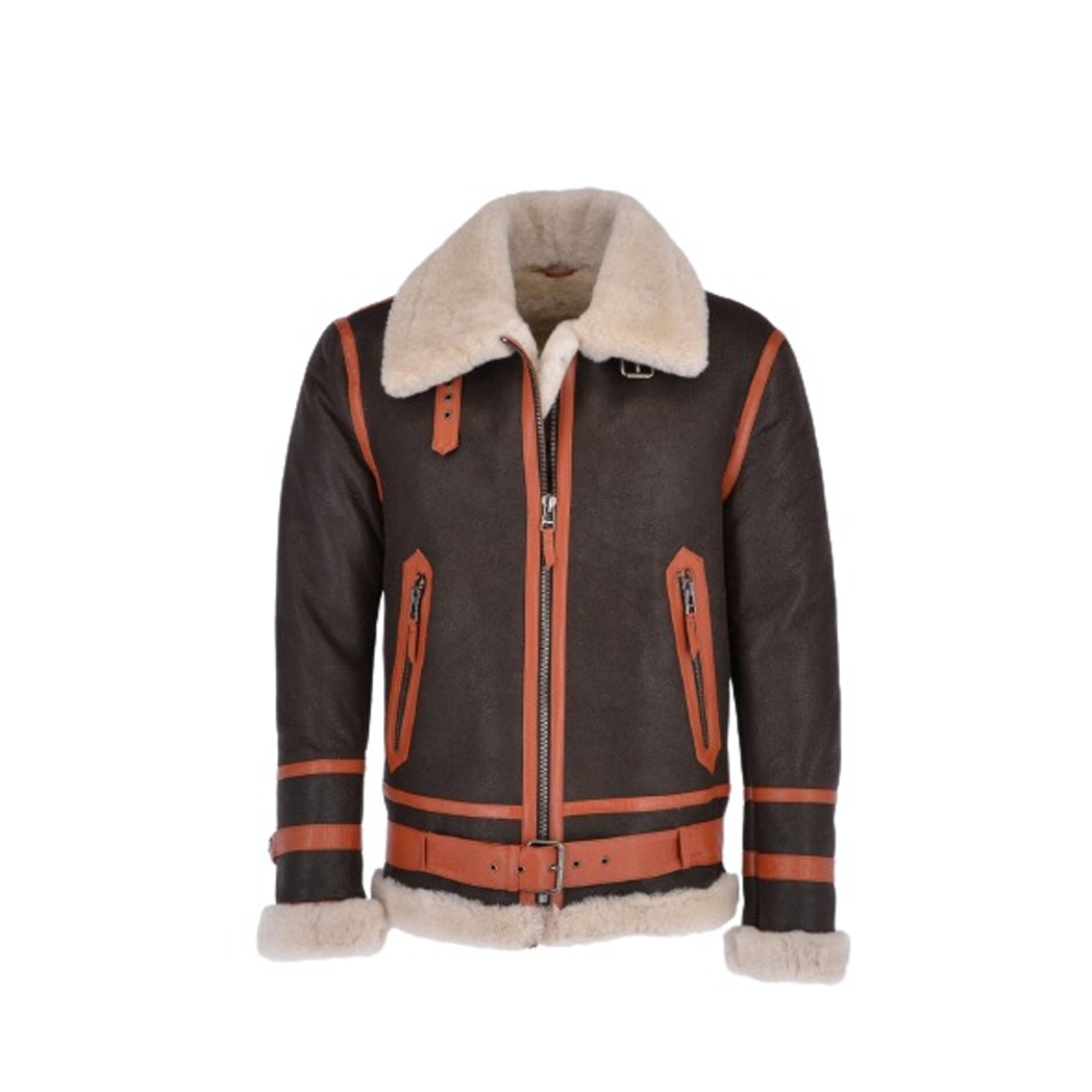 Men’s Flying Aviator Shearling Bomber Jacket