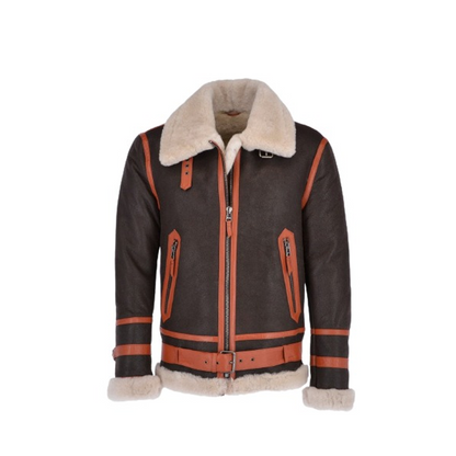 Men’s Flying Aviator Shearling Bomber Jacket