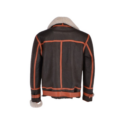 Men’s Flying Aviator Shearling Bomber Jacket