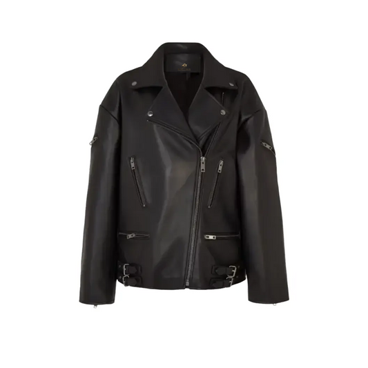Women’s Oversized Leather Biker Jacket