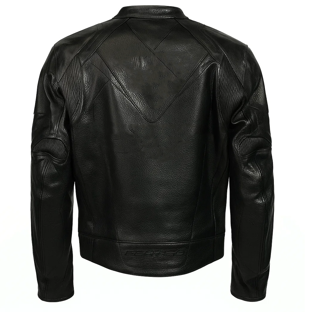 Men’s Vetements Black Logo Leather Jacket